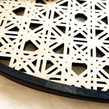 Intra απο ξύλο plywood 3mm-4mm πάχος – Rattan Heart Δίασταση  20x20 cm INTRAFABR-71440502 - Image 4