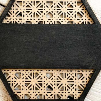 Intra απο ξύλο plywood 3mm-4mm πάχος – Rattan Hexagon Δίασταση  20x20 cm INTRAFABR-71441611 - Image 6