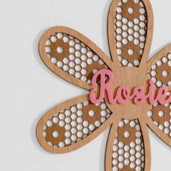 Intra απο ξύλο plywood 3mm-4mm πάχος – Rattan Honeycomb Baby Kids Δίασταση  20x20 cm INTRAFABR-105558651 - Image 2