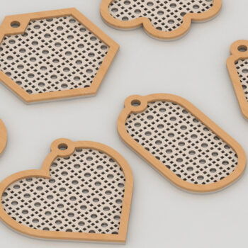 Intra απο ξύλο plywood 3mm-4mm πάχος – Πρότυπα κοπής μπρελόκ Rattan 247 Δίασταση  5x5 cm INTRAFABR-53995769 - Image 1