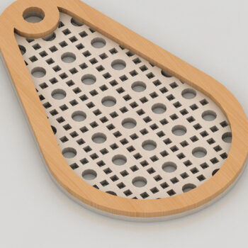 Intra απο ξύλο plywood 3mm-4mm πάχος – Πρότυπα κοπής μπρελόκ Rattan 247 Δίασταση  5x5 cm INTRAFABR-53995769 - Image 5