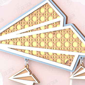 Intra απο ξύλο plywood 3mm-4mm πάχος – Πακέτο κοπής λέιζερ παιδικής λάμπας Rattan | CNC Δίασταση  20x20 cm INTRAFABR-121596942 - Image 4