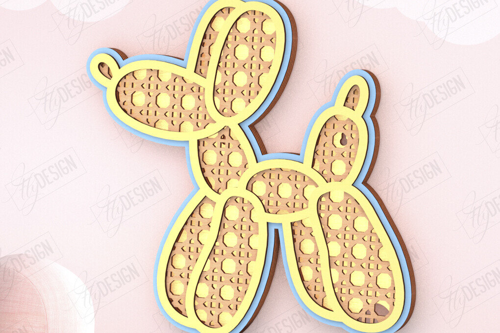 Intra απο ξύλο plywood 3mm-4mm πάχος – Παιδική λάμπα Rattan | Αρχείο CNC Δίασταση  20x20 cm INTRAFABR-121596824