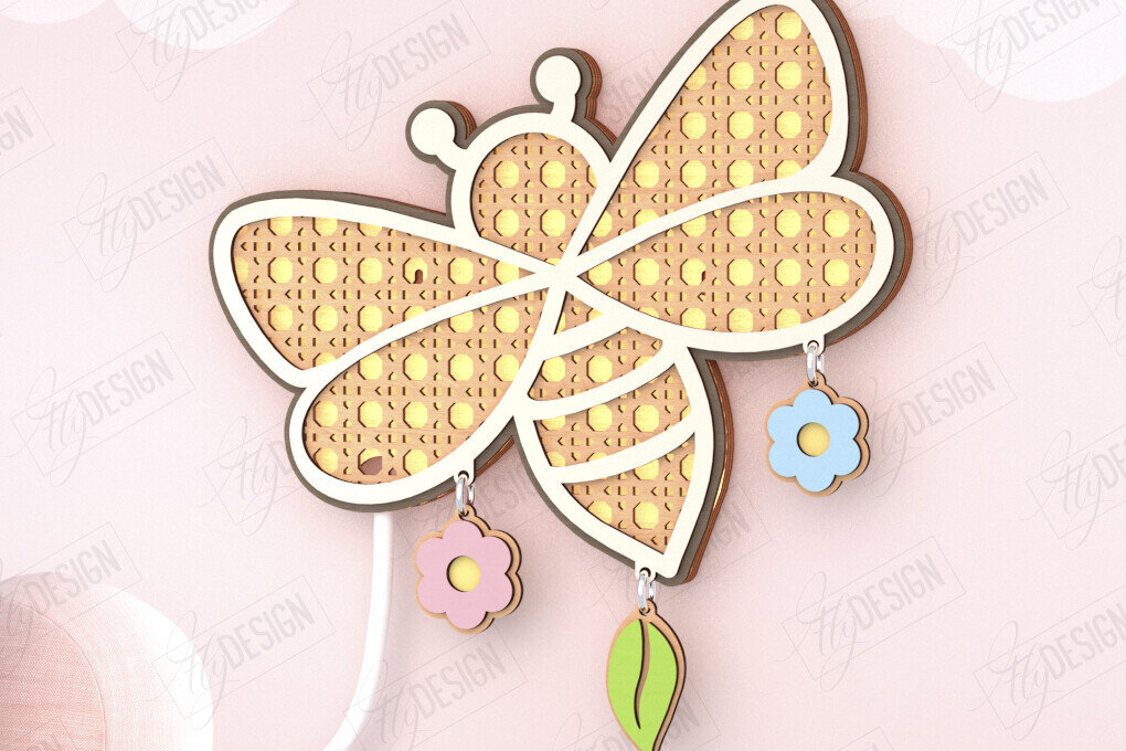 Intra απο ξύλο plywood 3mm-4mm πάχος – Παιδική λάμπα Rattan | Αρχείο CNC Δίασταση  20x20 cm INTRAFABR-121596826