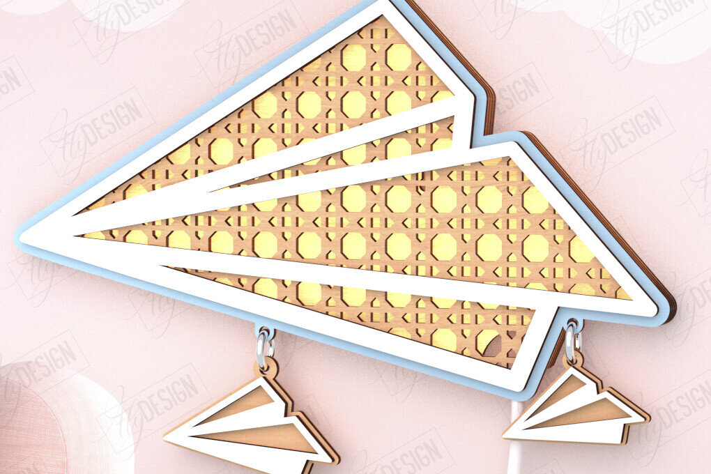 Intra απο ξύλο plywood 3mm-4mm πάχος – Παιδική λάμπα Rattan | Αρχείο CNC Δίασταση  20x20 cm INTRAFABR-121596839