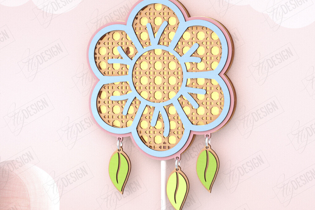 Intra απο ξύλο plywood 3mm-4mm πάχος – Παιδική λάμπα Rattan | Αρχείο CNC Δίασταση  20x20 cm INTRAFABR-121596823