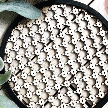 Intra απο ξύλο plywood 3mm-4mm πάχος – Rattan Laser, Circle Frame Δίασταση  45x45 cm INTRAFABR-70685029 - Image 1