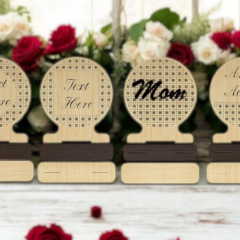 Intra απο ξύλο plywood 3mm-4mm πάχος – Πινακίδα ονόματος Rattan 195 Δίασταση  20x20 cm INTRAFABR-118357313 - Image 3