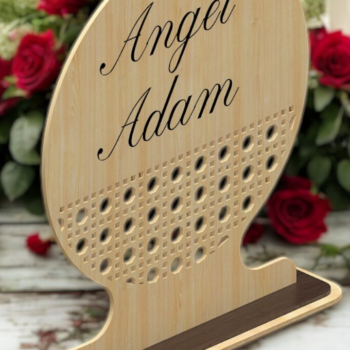 Intra απο ξύλο plywood 3mm-4mm πάχος – Πινακίδα ονόματος Rattan 195 Δίασταση  20x20 cm INTRAFABR-118357313 - Image 4