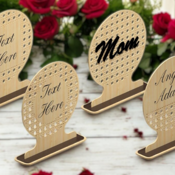 Intra απο ξύλο plywood 3mm-4mm πάχος – Πινακίδα ονόματος Rattan 195 Δίασταση  20x20 cm INTRAFABR-118357313 - Image 5