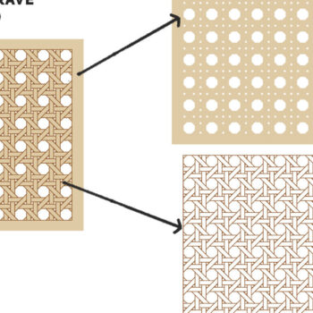 Intra απο ξύλο plywood 3mm-4mm πάχος – Πακέτο μοτίβων Rattan | Κόψτε και χαράξτε Δίασταση 20x20 cm INTRAFABR-25741083 - Image 3