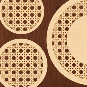 Intra απο ξύλο plywood 3mm-4mm πάχος – Πακέτο μοτίβων Rattan | Κόψτε και χαράξτε Δίασταση 20x20 cm INTRAFABR-25741083 - Image 5