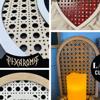 Intra απο ξύλο plywood 3mm-4mm πάχος – Πακέτο μοτίβων Rattan | Πάνελ κοπής με λέιζερ Δίασταση 20x20 cm INTRAFABR-24451043 - Image 1