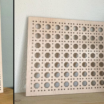 Intra απο ξύλο plywood 3mm-4mm πάχος – Πακέτο μοτίβων Rattan | Πάνελ κοπής με λέιζερ Δίασταση 20x20 cm INTRAFABR-24451043 - Image 3