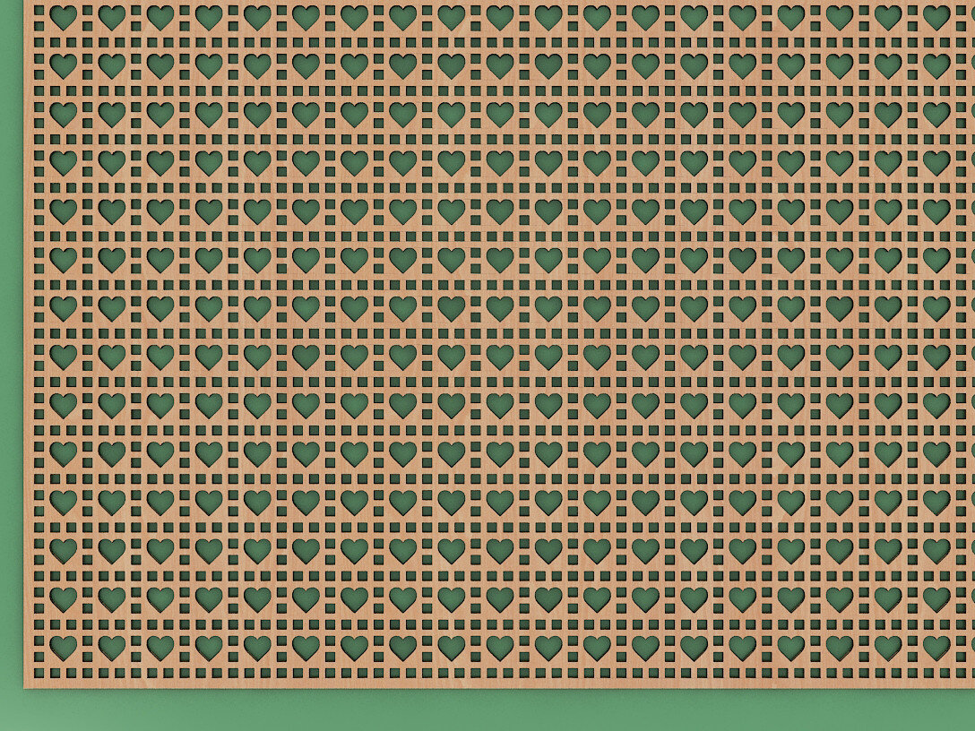 Intra απο ξύλο plywood 3mm-4mm πάχος – Αρχεία Rattan Pattern Glowforge 227 Δίασταση  20x20 cm INTRAFABR-54154467