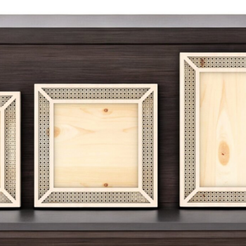 Intra απο ξύλο plywood 3mm-4mm πάχος – Πακέτο κορνίζας Rattan 234 Δίασταση  20x20 cm INTRAFABR-118582615 - Image 2