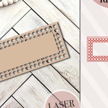 Intra απο ξύλο plywood 3mm-4mm πάχος – Rattan Rectangle Frame Δίασταση 45x45 cm INTRAFABR-71441870 - Image 1