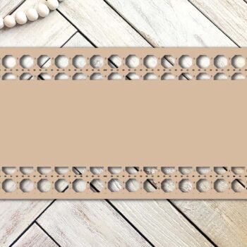 Intra απο ξύλο plywood 3mm-4mm πάχος – Rattan Rectangle Frame Δίασταση 45x45 cm INTRAFABR-71441870 - Image 3