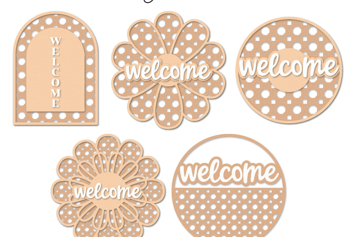 Intra απο ξύλο plywood 3mm-4mm πάχος – Rattan Sign Lasercut - Πρότυπο Lasercut Δίασταση  40x30 cm INTRAFABR-121369181