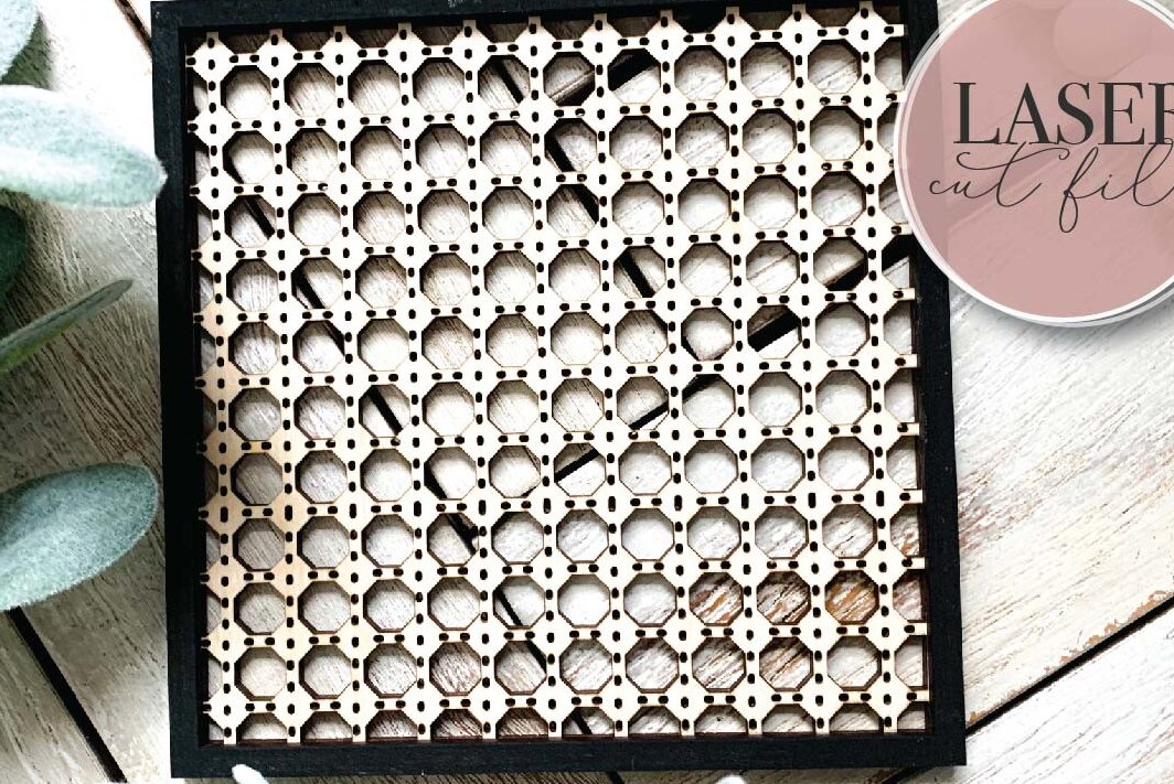 Intra απο ξύλο plywood 3mm-4mm πάχος – Rattan Square Δίασταση  20x20 cm INTRAFABR-70685965