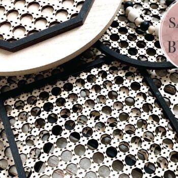 Intra απο ξύλο plywood 3mm-4mm πάχος – Rattan Square Δίασταση  20x20 cm INTRAFABR-70685965 - Image 5