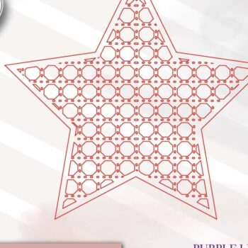 Intra απο ξύλο plywood 3mm-4mm πάχος – Rattan Star Frame Δίασταση  45x45 cm INTRAFABR-71442511 - Image 2