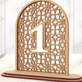 Intra απο ξύλο plywood 3mm-4mm πάχος – Πακέτο αριθμών τραπεζιού Rattan | Επιτραπέζιο σημάδι Δίασταση  20x20 cm INTRAFABR-113923245 - Image 5