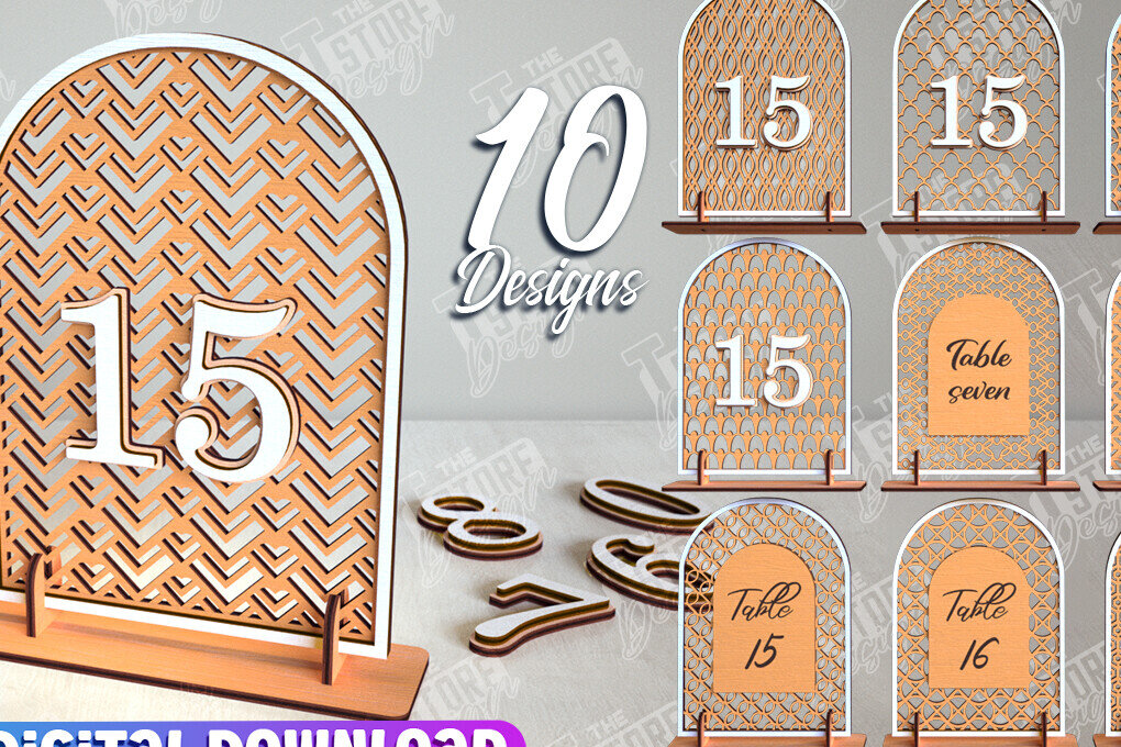 Intra απο ξύλο plywood 3mm-4mm πάχος – Πακέτο αριθμών τραπεζιού Rattan | Επιτραπέζιο σημάδι Δίασταση  20x20 cm INTRAFABR-113527885