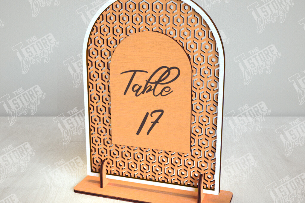 Intra απο ξύλο plywood 3mm-4mm πάχος – Αριθμοί τραπεζιού Rattan | Σημάδι αριθμού πίνακα Δίασταση  20x20 cm INTRAFABR-113527524