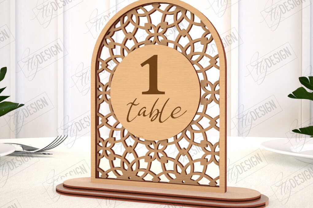 Intra απο ξύλο plywood 3mm-4mm πάχος – Αριθμοί τραπεζιού Rattan | Σημάδι αριθμού πίνακα Δίασταση  20x20 cm INTRAFABR-113922786