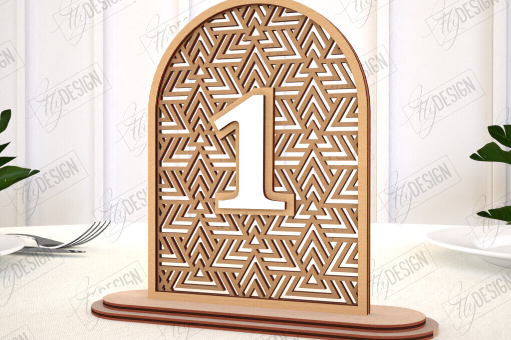 Intra απο ξύλο plywood 3mm-4mm πάχος – Αριθμοί τραπεζιού Rattan | Σημάδι αριθμού πίνακα Δίασταση  20x20 cm INTRAFABR-113922972