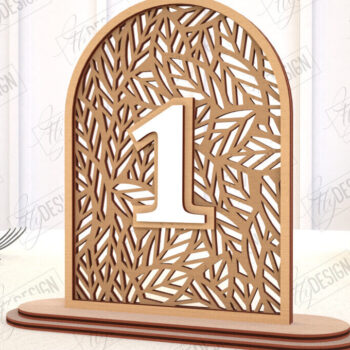 Intra απο ξύλο plywood 3mm-4mm πάχος – Αριθμοί τραπεζιού Rattan | Σημάδι αριθμού πίνακα Δίασταση 20x20 cm INTRAFABR-113923015 - Image 1