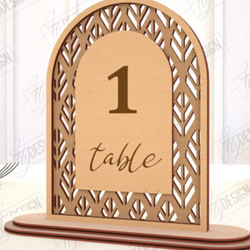 Intra απο ξύλο plywood 3mm-4mm πάχος – Αριθμοί τραπεζιού Rattan | Σημάδι αριθμού πίνακα Δίασταση 20x20 cm INTRAFABR-113923117 - Image 1