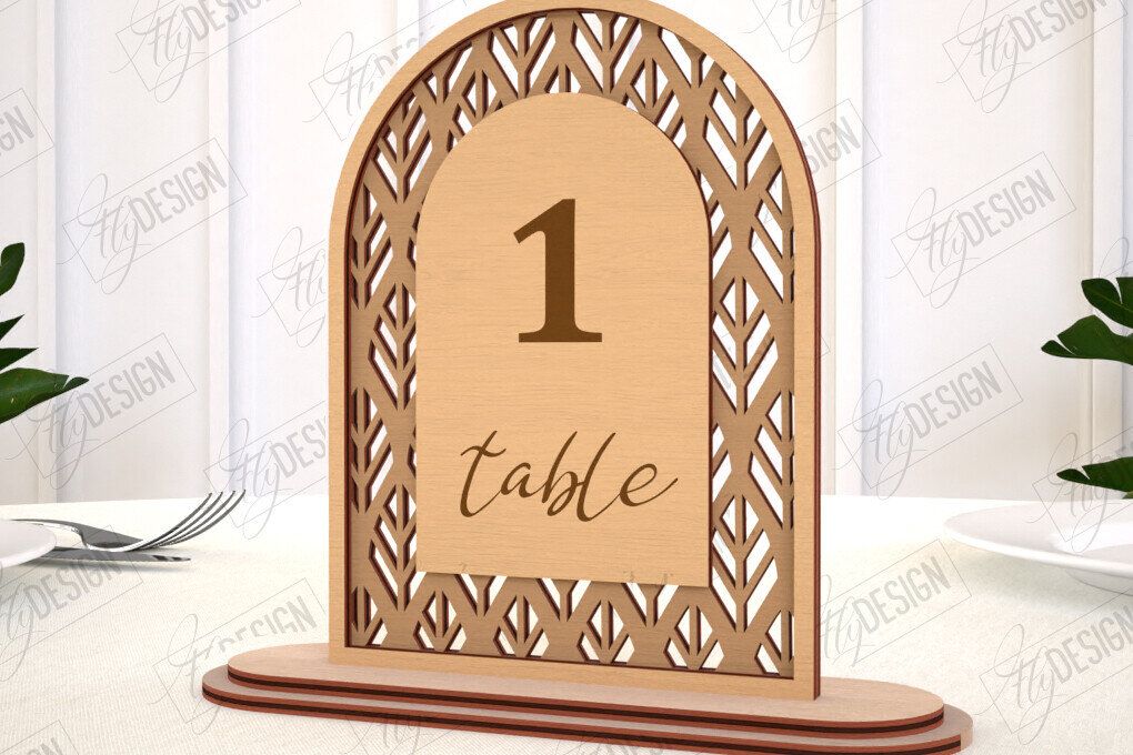 Intra απο ξύλο plywood 3mm-4mm πάχος – Αριθμοί τραπεζιού Rattan | Σημάδι αριθμού πίνακα Δίασταση  20x20 cm INTRAFABR-113923117