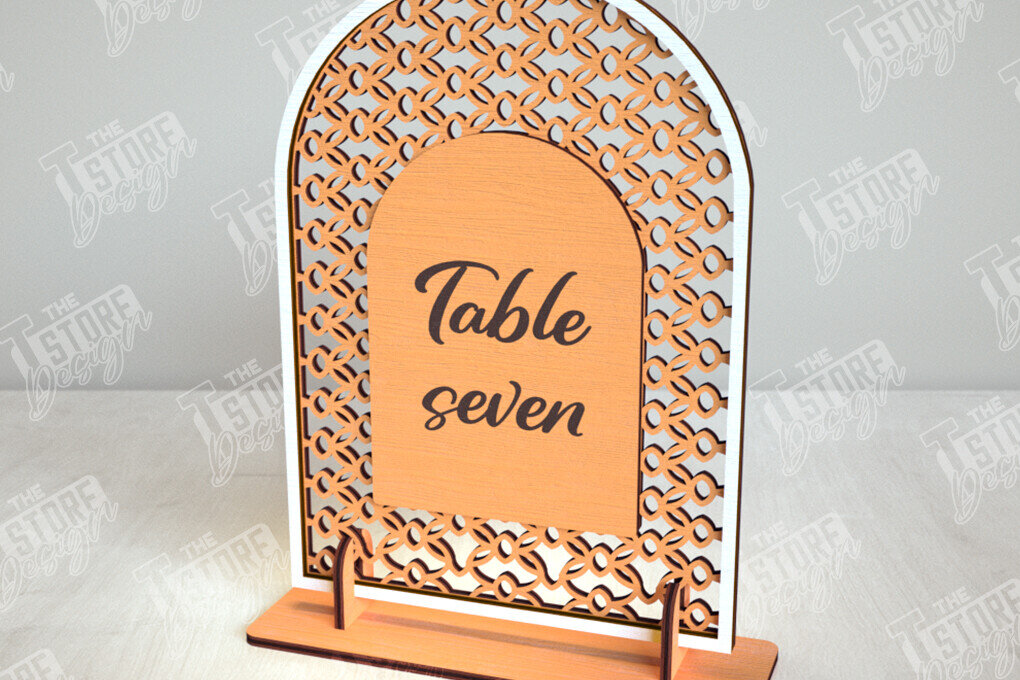 Intra απο ξύλο plywood 3mm-4mm πάχος – Αριθμοί τραπεζιού Rattan | Σημάδι αριθμού πίνακα Δίασταση  20x20 cm INTRAFABR-113527496