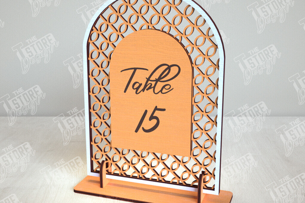 Intra απο ξύλο plywood 3mm-4mm πάχος – Αριθμοί τραπεζιού Rattan | Σημάδι αριθμού πίνακα Δίασταση  20x20 cm INTRAFABR-113527505