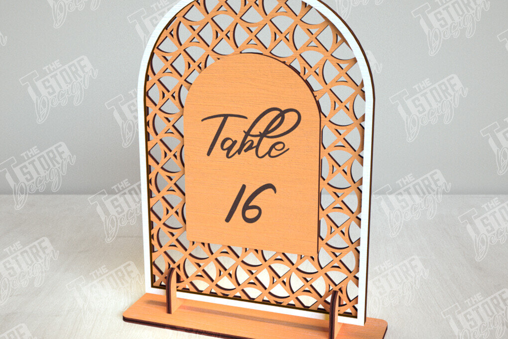 Intra απο ξύλο plywood 3mm-4mm πάχος – Αριθμοί τραπεζιού Rattan | Σημάδι αριθμού πίνακα Δίασταση  20x20 cm INTRAFABR-113527510