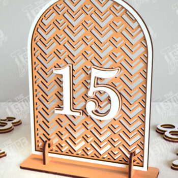 Intra απο ξύλο plywood 3mm-4mm πάχος – Αριθμοί τραπεζιού Rattan | Σημάδι αριθμού πίνακα Δίασταση  20x20 cm INTRAFABR-113527470 - Image 1