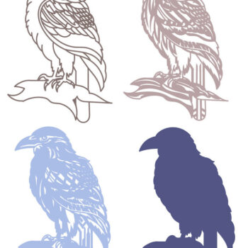 Intra απο ξύλο plywood 3mm-4mm πάχος – Raven Multilayer/Papercut/Laser Cut Δίασταση  20x20 cm INTRAFABR-77274370 - Image 2