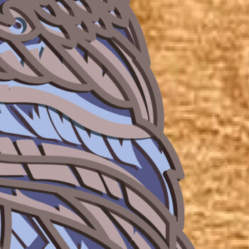 Intra απο ξύλο plywood 3mm-4mm πάχος – Raven Multilayer/Papercut/Laser Cut Δίασταση  20x20 cm INTRAFABR-77274370 - Image 4