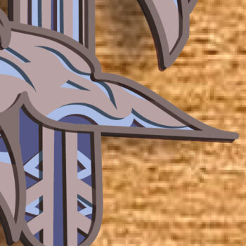 Intra απο ξύλο plywood 3mm-4mm πάχος – Raven Multilayer/Papercut/Laser Cut Δίασταση  20x20 cm INTRAFABR-77274370 - Image 6