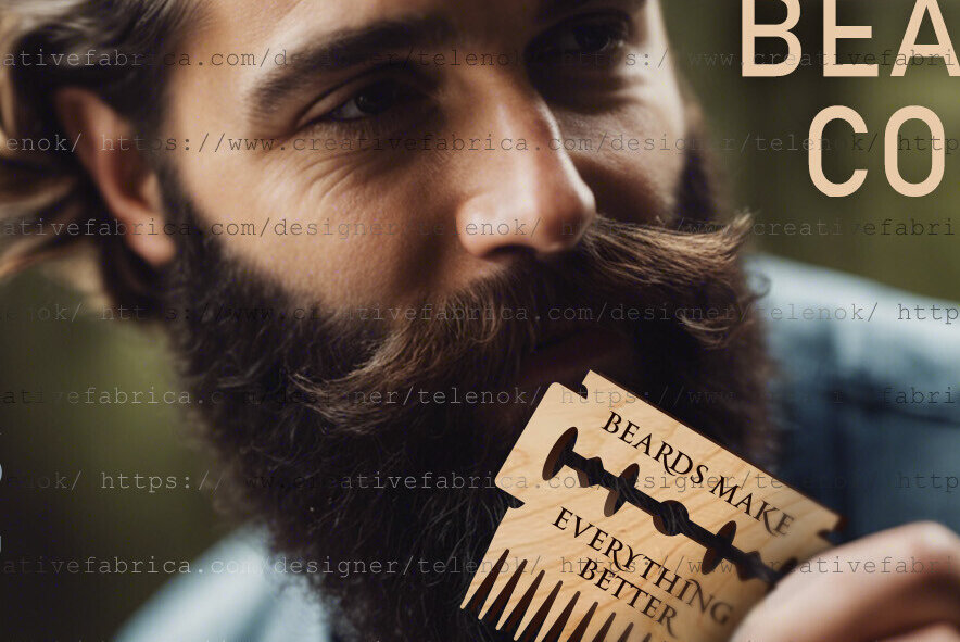 Intra απο ξύλο plywood 3mm-4mm πάχος – Razor Beard Comb | Δώρο Ημέρα του Πατέρα Δίασταση  20x20 cm INTRAFABR-97992417