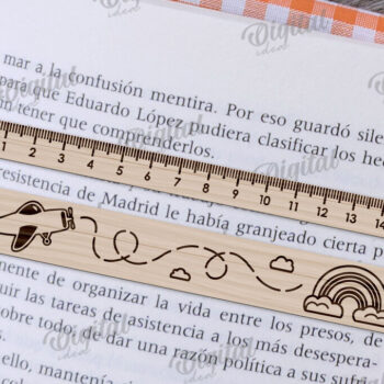 Intra απο ξύλο plywood 3mm-4mm πάχος – Βοήθημα ανάγνωσης με κοπής με λέιζερ χάρακα Δίασταση 20x20 cm INTRAFABR-108960317 - Image 1