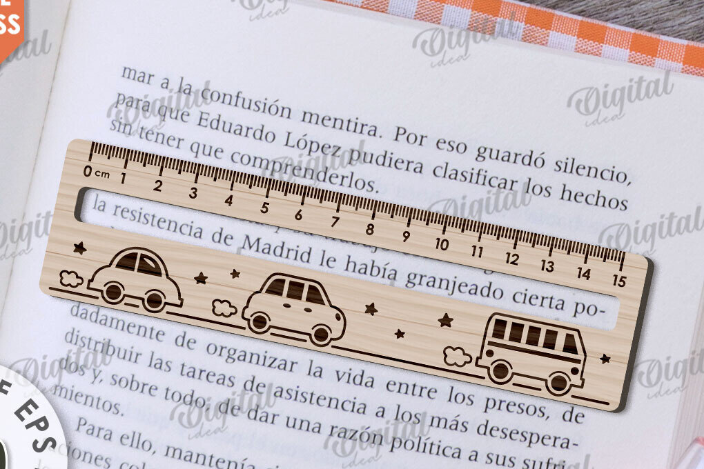 Intra απο ξύλο plywood 3mm-4mm πάχος – Βοήθημα ανάγνωσης με  κοπής με λέιζερ χάρακα Δίασταση  20x20 cm INTRAFABR-108960037