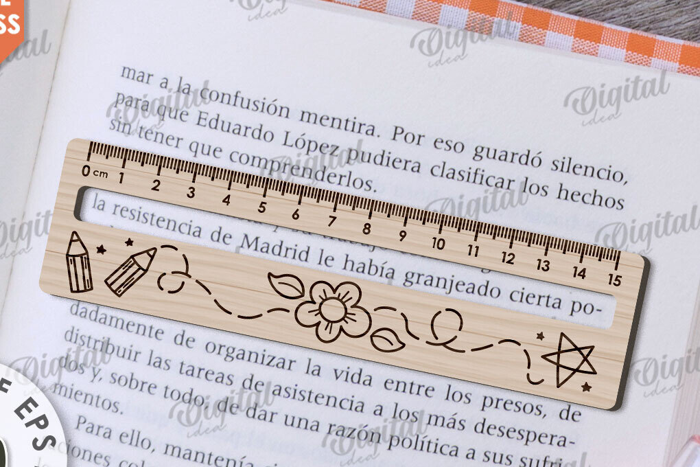 Intra απο ξύλο plywood 3mm-4mm πάχος – Βοήθημα ανάγνωσης με  κοπής με λέιζερ χάρακα Δίασταση  20x20 cm INTRAFABR-108960076