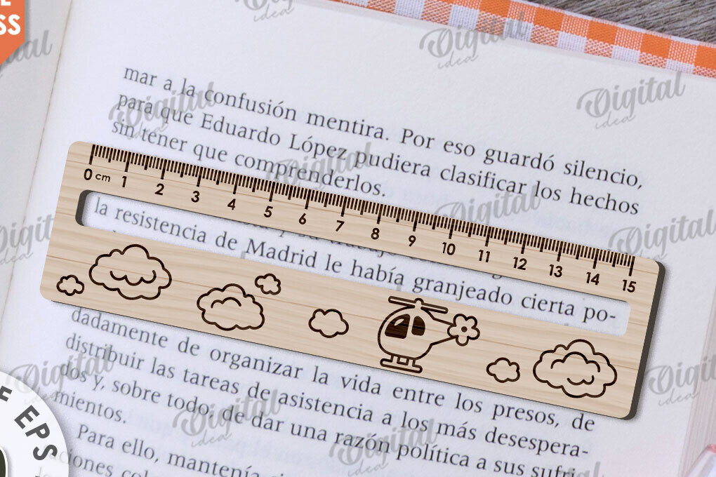 Intra απο ξύλο plywood 3mm-4mm πάχος – Βοήθημα ανάγνωσης με  κοπής με λέιζερ χάρακα Δίασταση  20x20 cm INTRAFABR-108960116