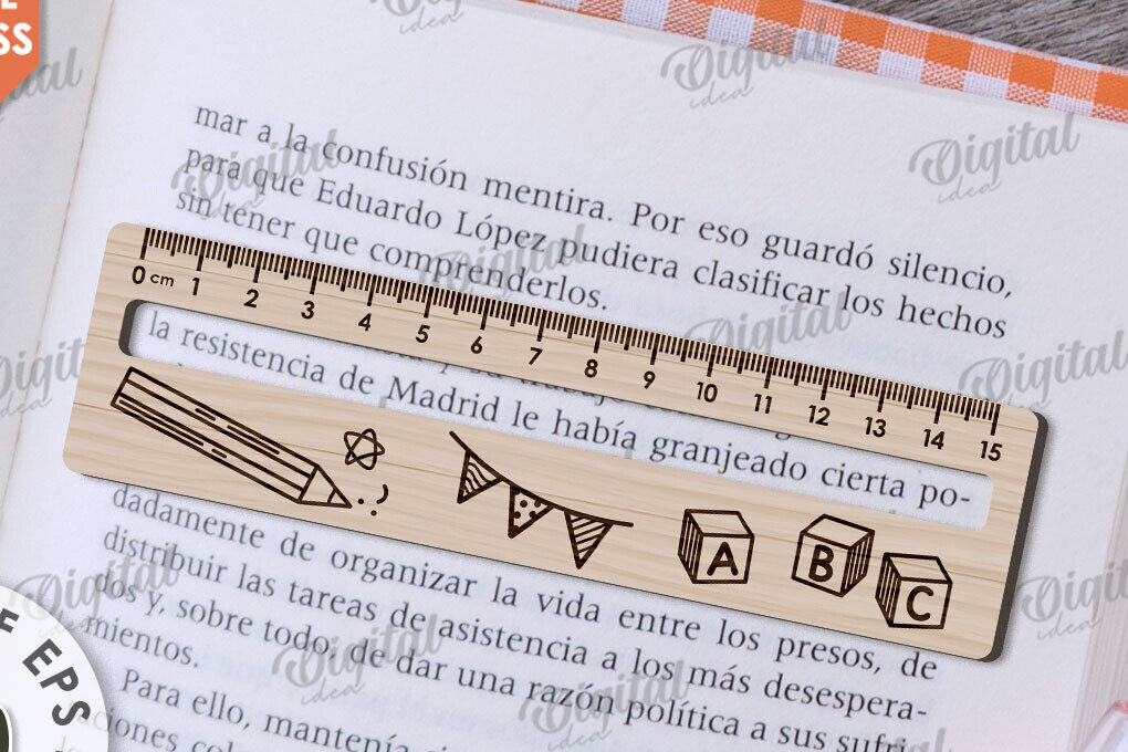 Intra απο ξύλο plywood 3mm-4mm πάχος – Βοήθημα ανάγνωσης με  κοπής με λέιζερ χάρακα Δίασταση  20x20 cm INTRAFABR-108960146