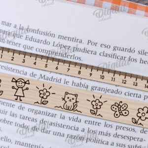 Intra απο ξύλο plywood 3mm-4mm πάχος – Βοήθημα ανάγνωσης με κοπής με λέιζερ χάρακα Δίασταση 20x20 cm INTRAFABR-108960212