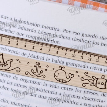 Intra απο ξύλο plywood 3mm-4mm πάχος – Βοήθημα ανάγνωσης με  κοπής με λέιζερ χάρακα Δίασταση  20x20 cm INTRAFABR-108960238 - Image 1