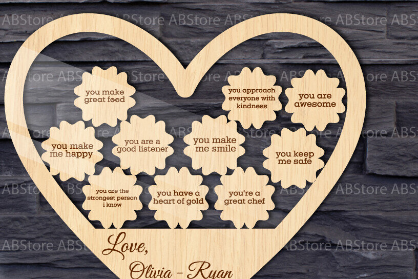 Intra απο ξύλο plywood 3mm-4mm πάχος – Λόγοι για τους οποίους I Love You Mom Stand Decor Δίασταση  20x20 cm INTRAFABR-117142443